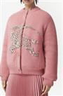 Burberry Crystal-Embellished Pink Padded Cardigan - Small - S Regular