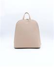 New Women Beige Leather Look PU Double Strap Zip Pocket Backpack.More Colours