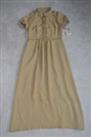 Burberry Brown Vintage Seta Silk Button Up Long Dress Womens EU 36 UK 8 US 6 - 8 Regular