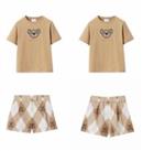 Burberry Girls Beige Cotton Argyle Shorts & T shirt age 12 yrs BNWT RRP £420