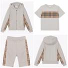 Burberry Vintage Check Panel hoodie shorts & T-Shirt outfit age 4 RRP £820