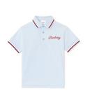 Burberry Kids script logo-print cotton piqu polo shirt age 14 Yrs