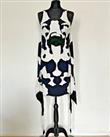 Burberry Cow Print Pieced Cutout Silk Mini Dress Size XS Rrp £1790 - XS Petites