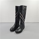 Burberry Womens Wellington Clemence Rain Boots UK 3.5 EUR 35 Knee High Plaid