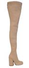BURBERRY Ladies Pale Beige Leather Thigh High Anita Boots EU36 UK3 RRP1500 NEW