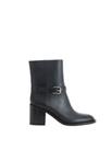 Burberry Women's Classic Leather Buckle Ankle Boots In Black