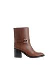 Burberry Women's Classic Leather Ankle Boots in Brown