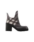 Burberry Women's Smooth Calfskin Slip-On Ankle Boots With Round Toe In Black
