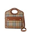 Burberry Women's Mini Canvas Pocket Bag - Brown In Brown
