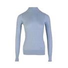 Burberry Women's Silk Turtleneck Sweater In Light Blue - S Regular