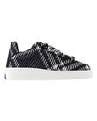 Burberry Women's Black Synthetic Knit Sneakers With Rubber Sole In Black