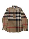 BURBERRY Shirt Casual Shirts Beige Check Slim Fit Long Sleeve Mens S NEW RRP 520