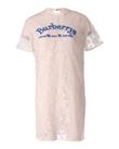Burberry Women's Lace Shirt Dress In Off-White Cotton By Burberry In White - S Regular