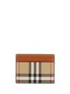 Burberry Women's Printed Canvas Cardholder In Black And Brown