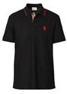 Mens BURBERRY Monogram Polo Shirt Black Size Large RRP £390#R9