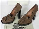 NEW BURBERRY Ladies PRORSUM Brown Suede Court Shoes HEELS UK 6.5 EU 39.5 £475