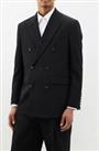 BNWT Mens BURBERRY Wool Black Newman Double Breasted Blazer Jacket 56 RRP £1990 - 56 Regular