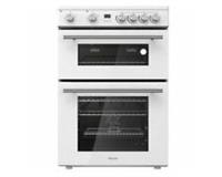 Hisense HDE3211BWUK White 60cm Electric Cooker with Double Oven and Ceramic Hob