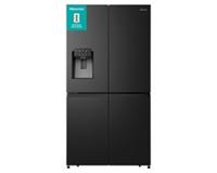 Hisense PureFlat RQ760N4SBFE 91cm 584L Four Door Black Fridge Freezer