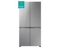 Hisense RQ768N4GVE Total No Frost SIlver Glass American Fridge Freezer