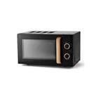 George Home GMM201WB NEW Microwave Oven Manual Scandi 700w 17L Black & Wood