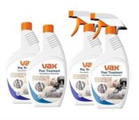 Vax Pre & Post Treatment Solution 4 x 250ml for Carpets & Upholstery with Nozzle