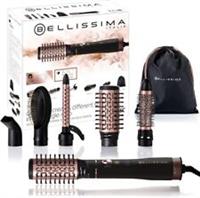 Bellissima 11864 Ceramic Styling Brush 6-in-1 Hot Air Styler Black & Rose Gold