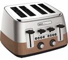 Tefal TT780F40 4 Slice Toaster with Defrost & Reheat Functions 1700w Cooper