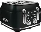 Rangemaster RMCL4S201BK 4 Slice Toaster Removable Crumb Tray 2100W Black