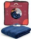 Dreamland 16823 Large Heated Throw Deluxe Velvet Large Electric Blanket Blue