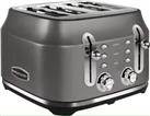 Rangemaster RMCL4S201GY 4 Slice Toaster Defrost Function 6 Power Levels Grey
