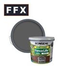 Ronseal 38876 RSLOCFLCG5L One Coat Fence Life Charcoal Grey 5 litre