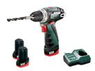 Metabo 600984000 12V 2x2Ah Li-Ion Drill/Screwdriver Kit With Batteries Charger