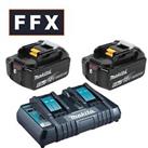 Makita BL1860X2DC18RD 2 x 18v 6Ah LXT Li-ion Genuine Makstar Battery and Charger