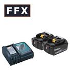 Makita BL1850 DC18RC 2 x Battery and Charger Kit 2x Batteries Genuine BL1850B