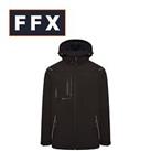 JCB Trade Hooded Softshell Jacket Zip Pockets Windproof Coat Black M L XL 2XL