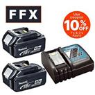 Genuine Makita 2 x BL1840 4.0Ah Li-Ion Battery with Star and DC18RC Charger