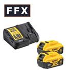 DeWalt DCB184 DCB115 2x 5Ah 18V XR Li-Ion Twin Battery Pack and Battery Charger