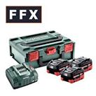 Metabo 685134000 18v 3x8Ah LiHD Battery/Charger Set MetaBOX Case Professional