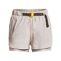 Women's Under Armour UA Terrain 2-in-1 Activewear Shorts in Grey - 4-6 Regular