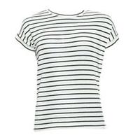 Women's T-Shirt Vero Moda Brianna Knitted Striped in White and Black - 6 Regular