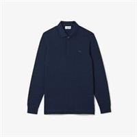 Men's Polo Lacoste Smart Paris Long Sleeve Stretch Cotton Polo Shirt in Blue - XS Regular