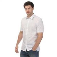 Men's Shirt Ted Baker Udine Short Sleeve Rope Print Checked in White - 2XL Regular