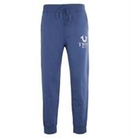 Men's True Religion HD Logo Regular Fit Joggers in Blue - L Regular