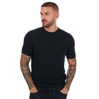 Men's T-Shirt Gant Pique Regular Fit Crew Neck Short Sleeve in Blue - L Regular