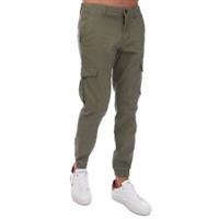 Men's Trousers Jack and Jones Marco Joe Cuffed Slim Fit Cargo Pant in Green - 32R Regular