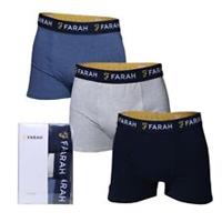 Men's Underwear Farah Lomli 3 Pack Trunks in Multicolour - 2XL Regular