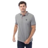 Men's T-Shirt Weekend Offender Spello Piped Short Sleeve Polo Shirt in Grey - M Regular