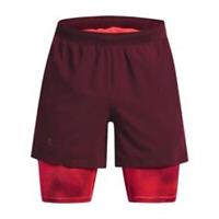 Men's Shorts Under Armour Launch 5 Inch 2In1 Activewear in Red - M Regular