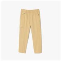 Boy's Trousers Lacoste Juniors Lightweight Garbardine Cargo Pants in Cream - 8 Regular